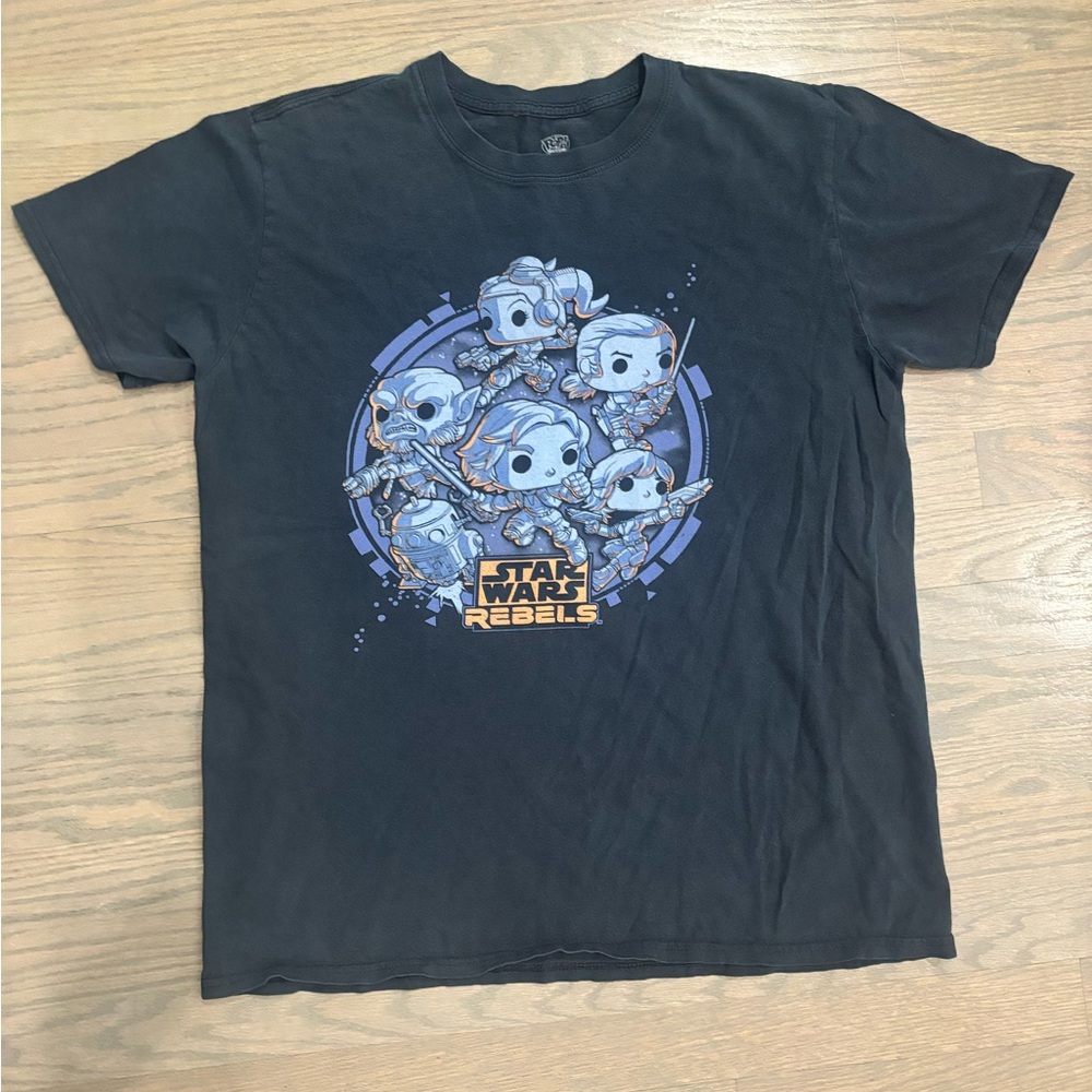 Funko Pop! Star Wars Rebels Group Shot Black T-shirt size medium